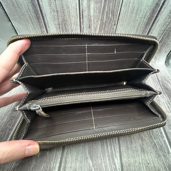 GUCCI Sherry Line GG Canvas & Leather Bow Detail Zip Long Wallet Beige Brown - Picture 9 of 15